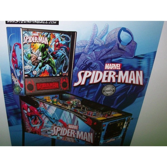 Spiderman Vault Pinball Flyer Original NOS 2016 Marvel Promo Artwork Sheet - Picture 4 of 6